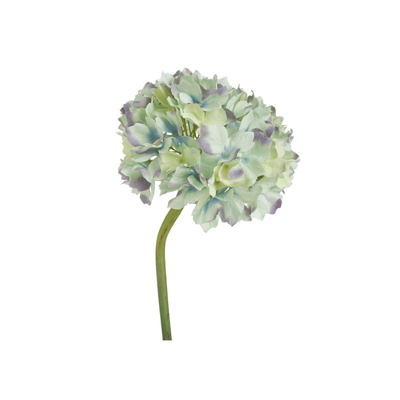 Mophead Hydrangea Faux Stem - Indigo Sunrise