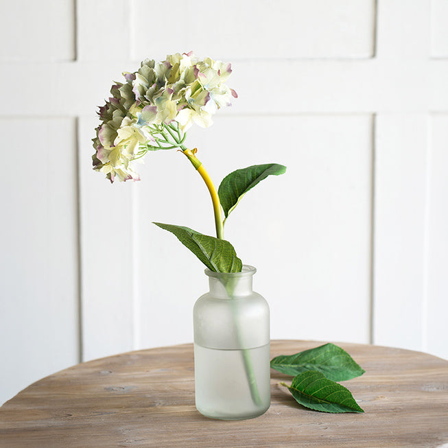 Mophead Hydrangea Faux Stem - Indigo Sunrise