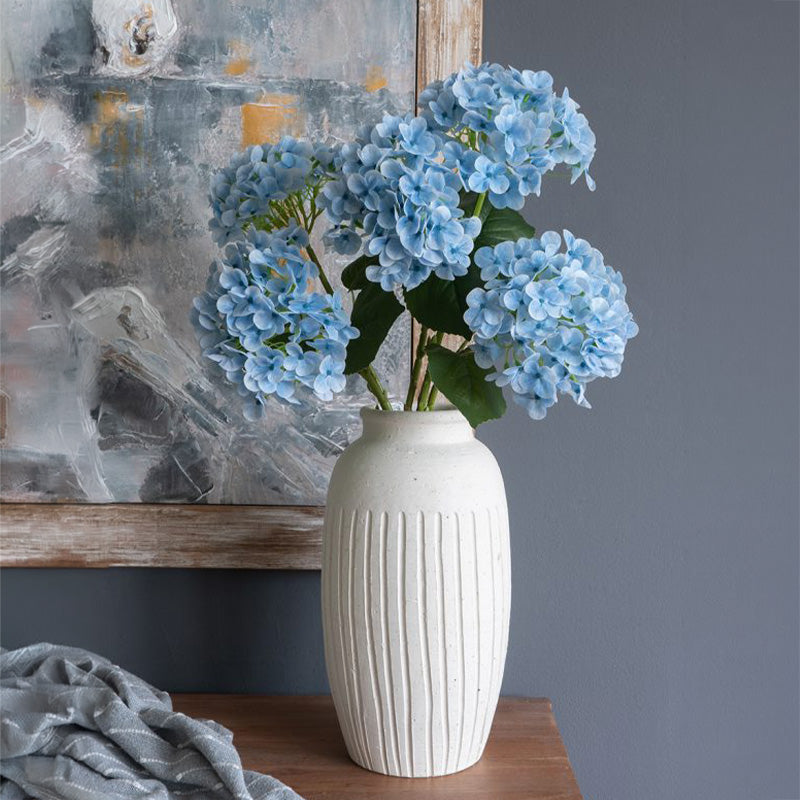 Mophead Hydrangea Faux Stem - Sky Blue