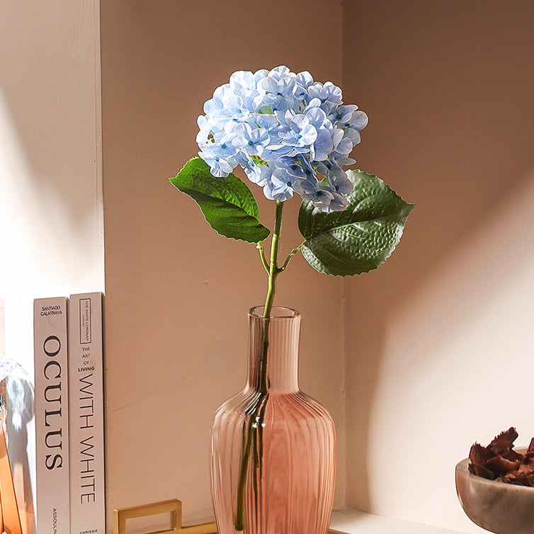 Mophead Hydrangea Faux Stem - Sky Blue