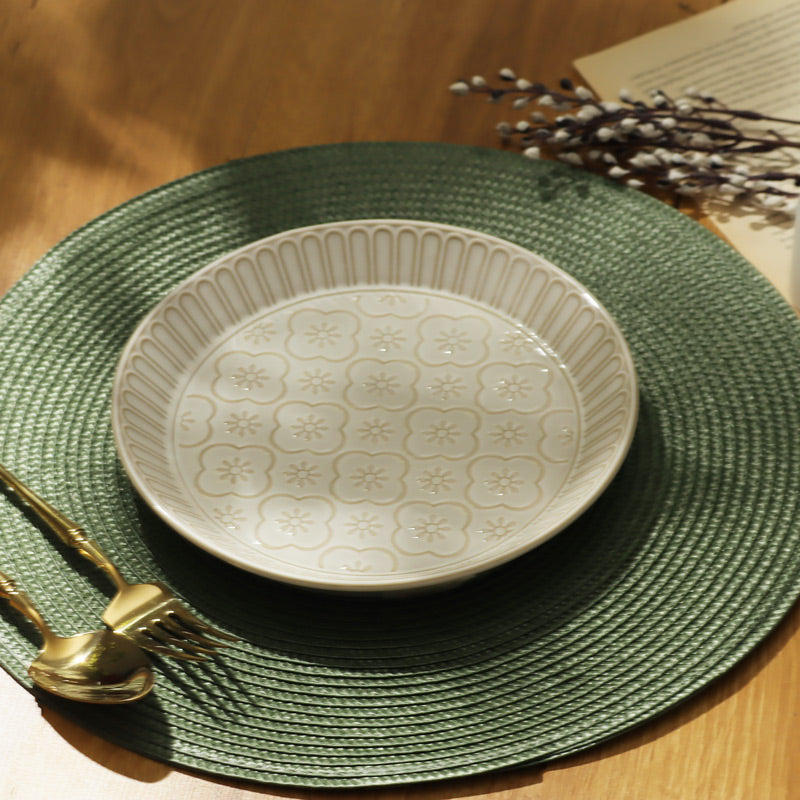 Mosaic Ceramic Small Plate - Chiffon White