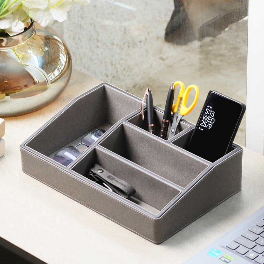 Elle Cosmetic Organiser - Textured Grey