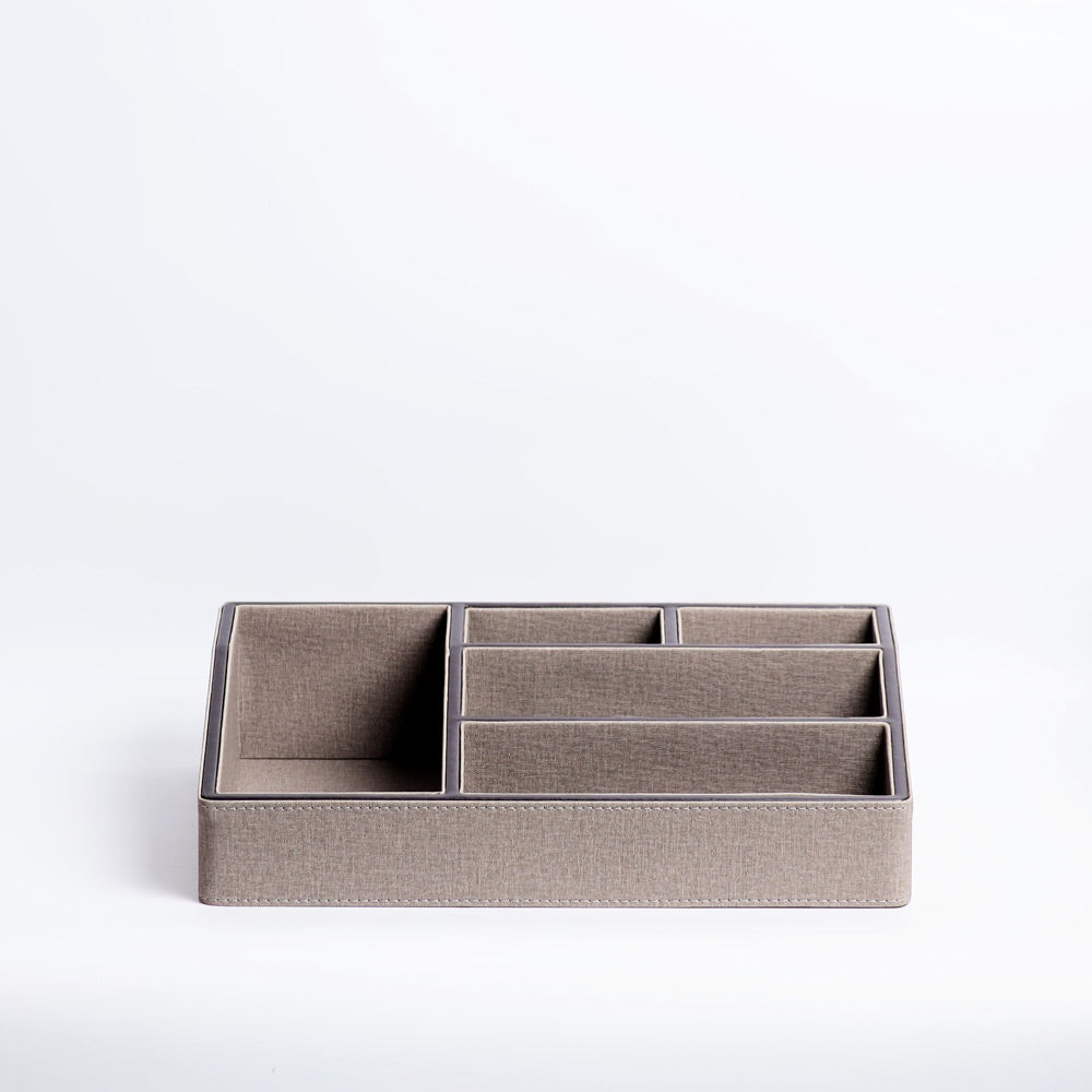 Elle Cosmetic Organiser - Textured Grey