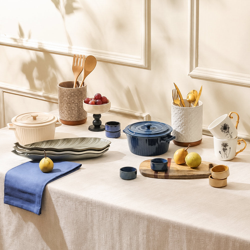 Mural Ceramic Utensil Holder - Taupe Natural