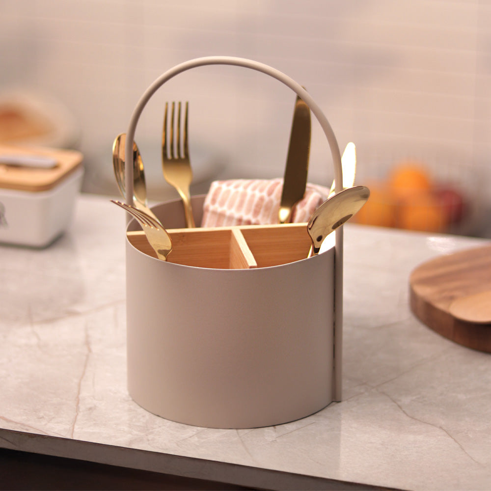 Muro Utensil Drainer and Holder - Taupe Natural