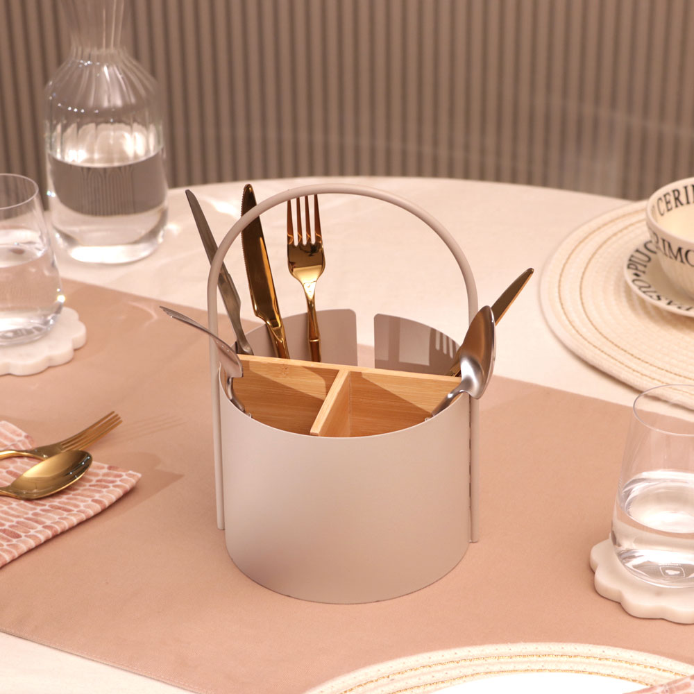 Muro Utensil Drainer and Holder - Taupe Natural