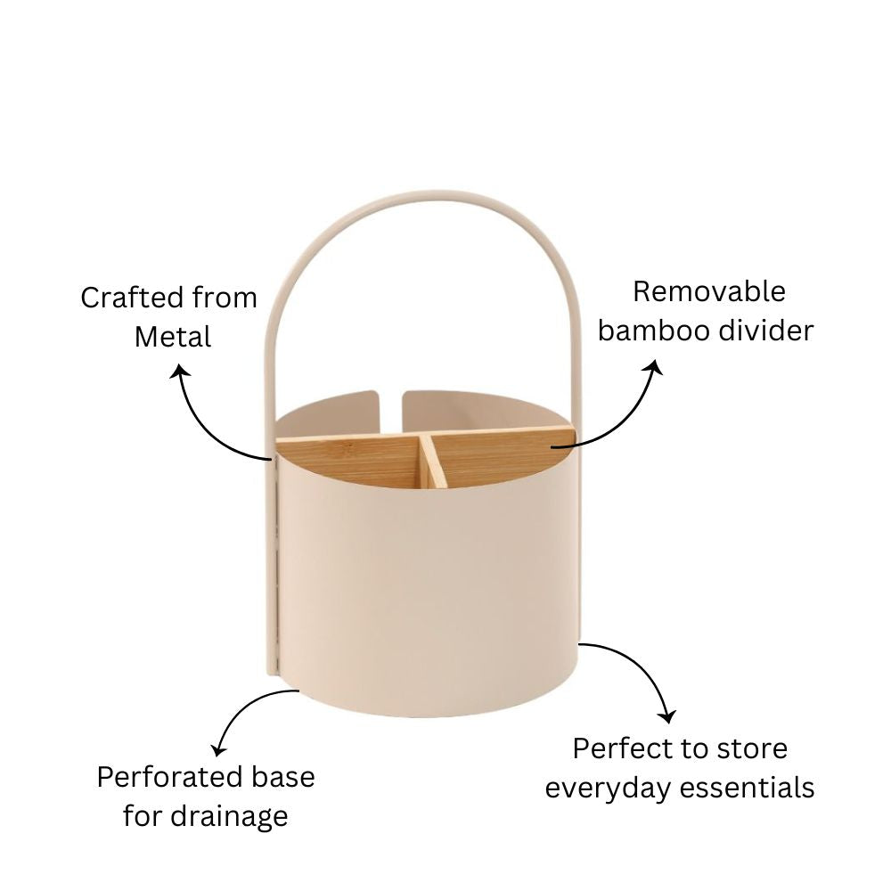 Muro Utensil Drainer and Holder - Taupe Natural