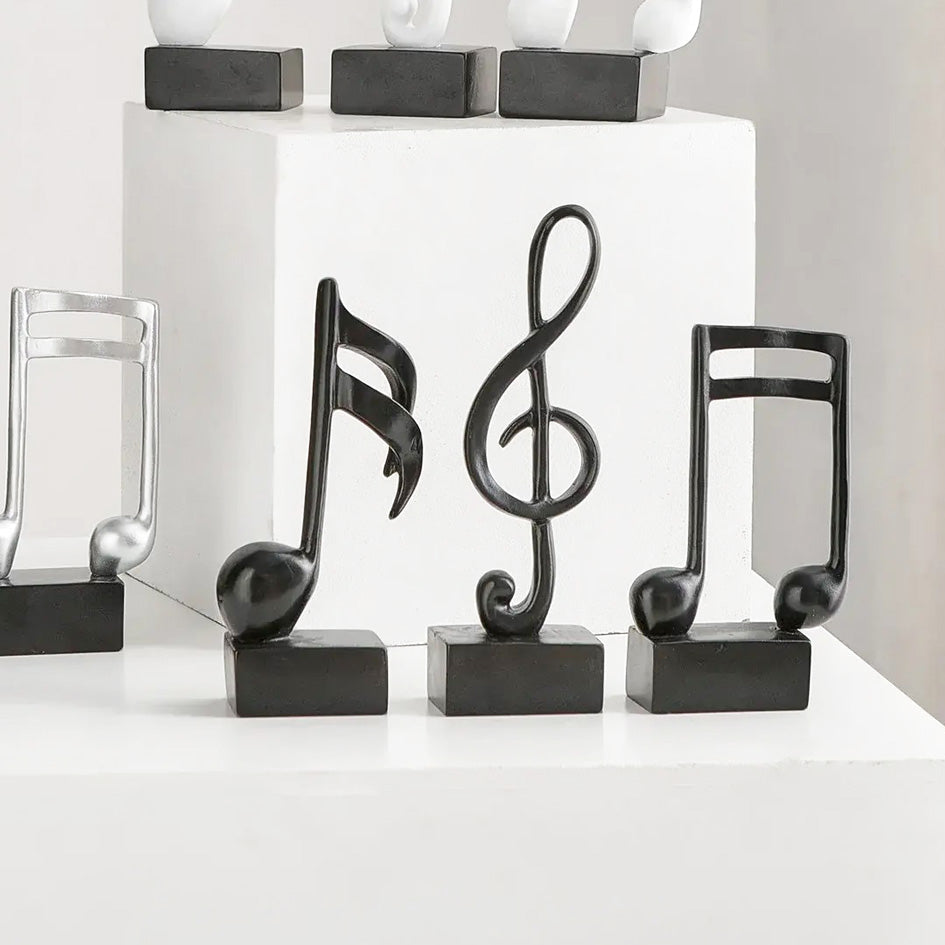 Musical Notes Accents, Set of 3 - Black