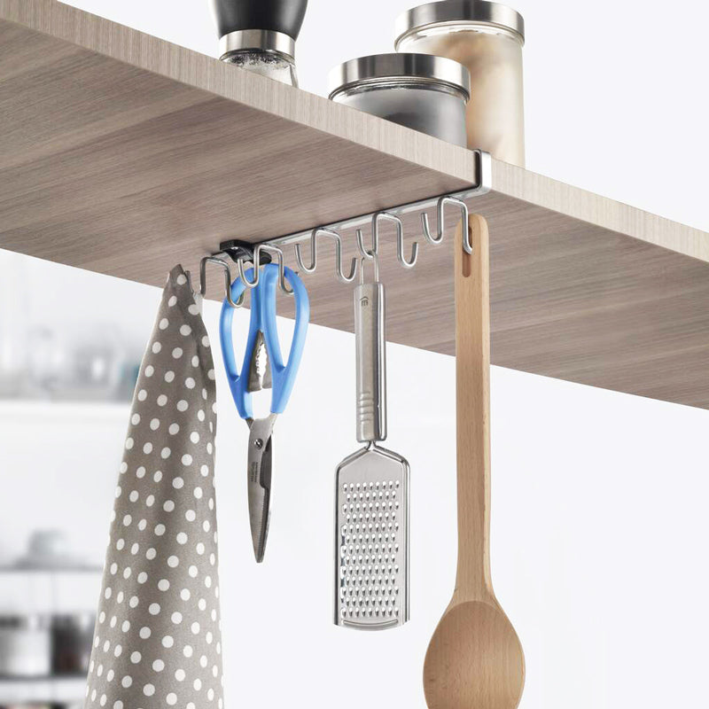 My-Hooks Undershelf Multi Hooks - Polytherm Silver