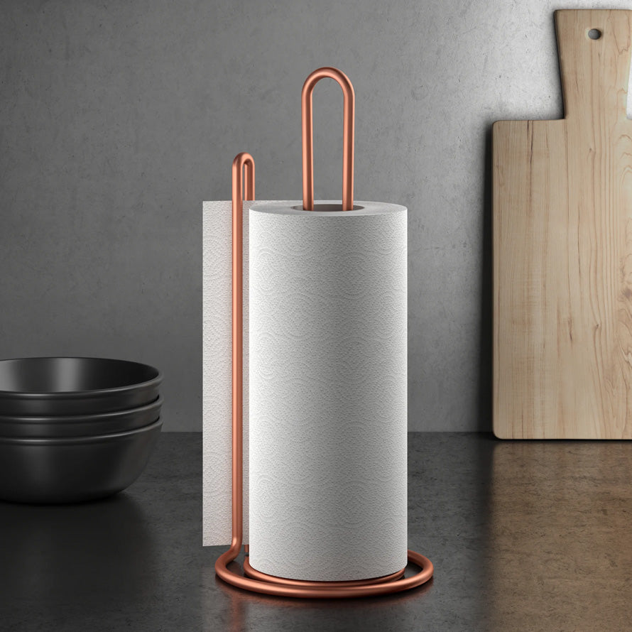 My-Roll Vertical Kitchen Paper Roll Holder - Copper