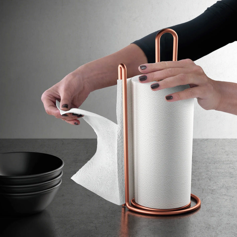 My-Roll Vertical Kitchen Paper Roll Holder - Copper