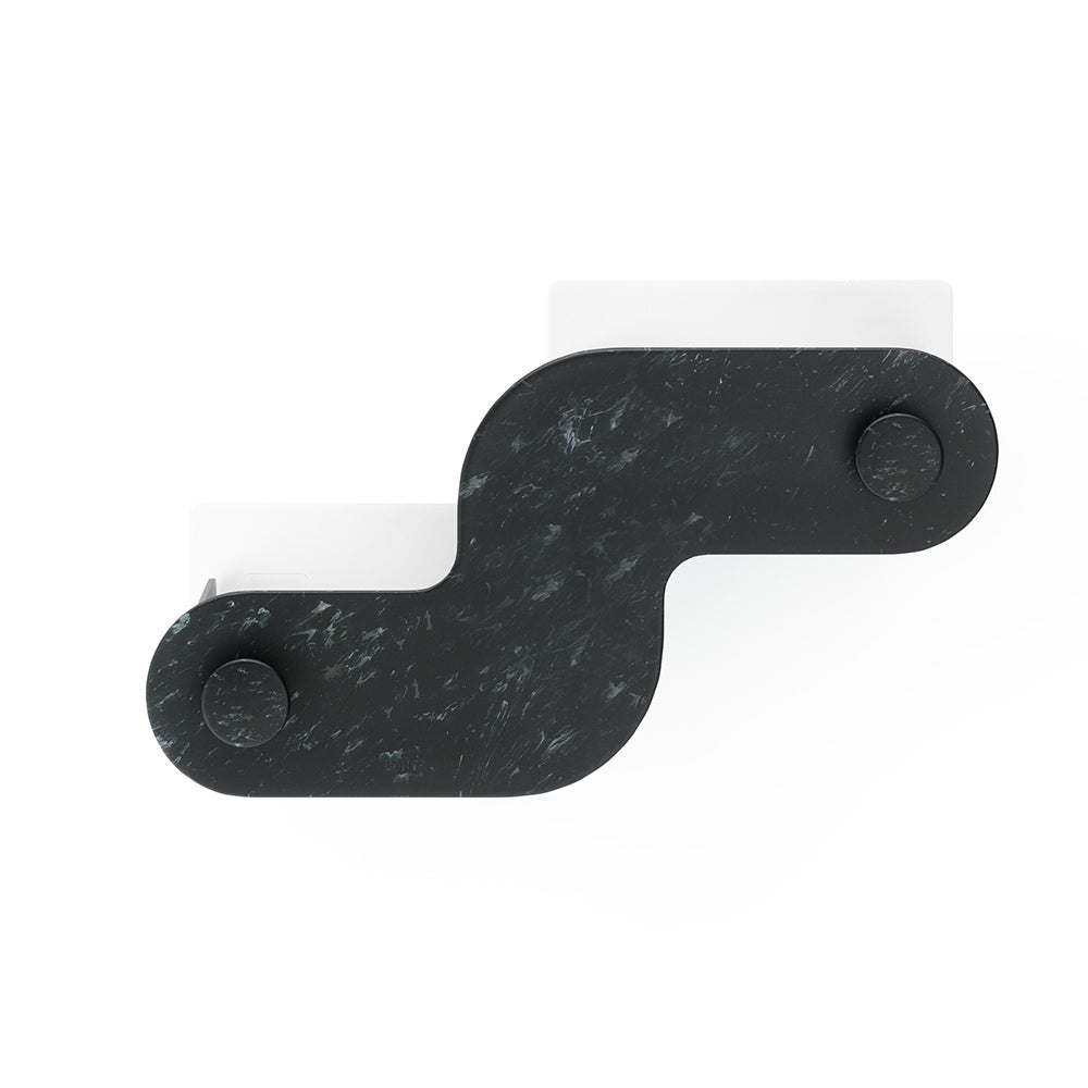 Nami Adhesive Shower Bins, Set of 2 - Ocean Black