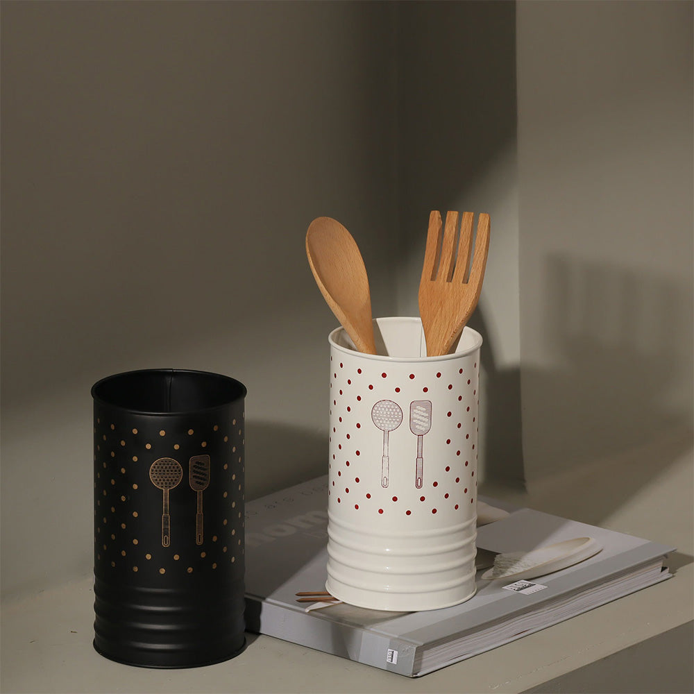 Asilo Metal Utensil Holder - Black Gold