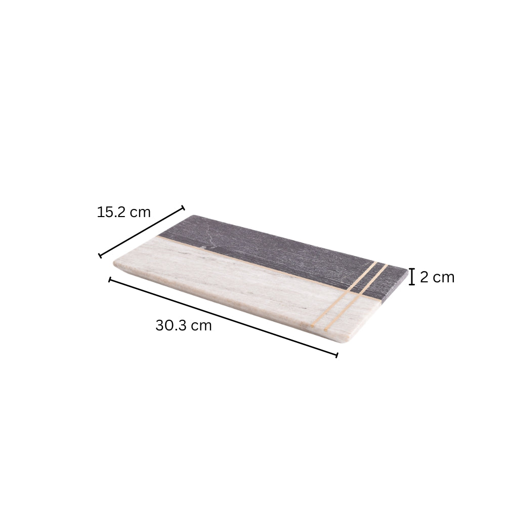 Nera Marble Valet Tray - Beige & Black