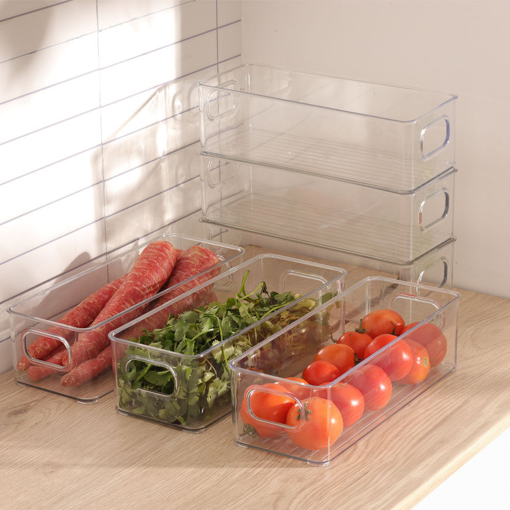 Nest Stackable Fridge Bins Small, Set of 6 - Clear