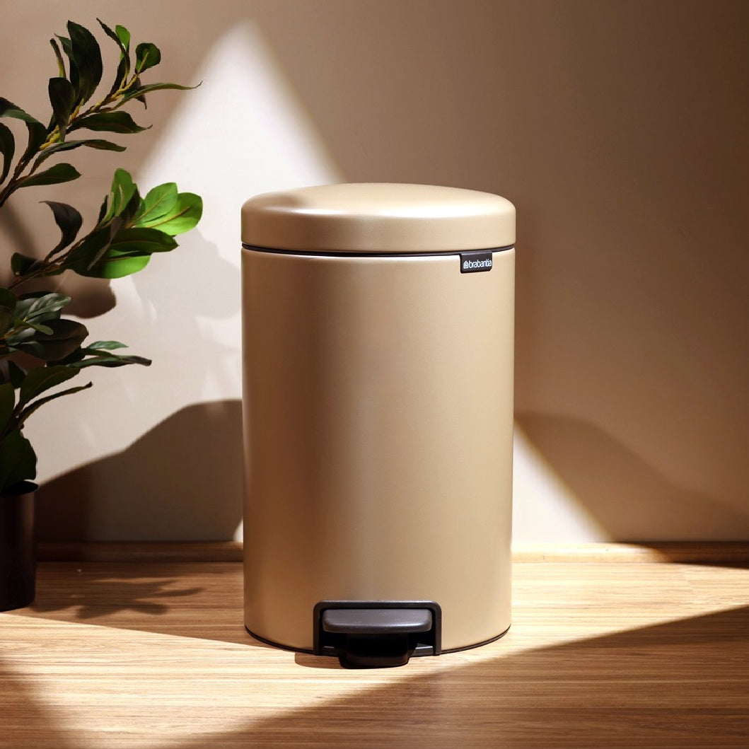 NewIcon Pedal Bin 12L - Metallic Gold