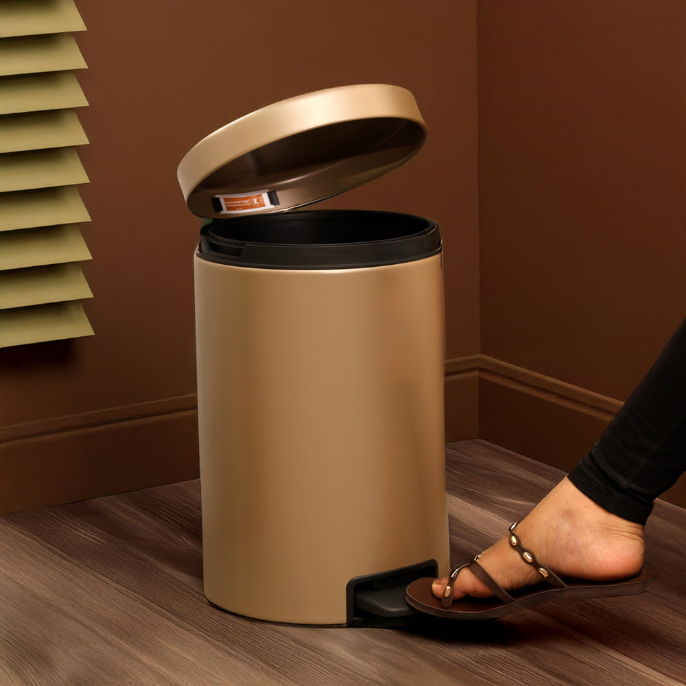 NewIcon Pedal Bin 12L - Metallic Gold