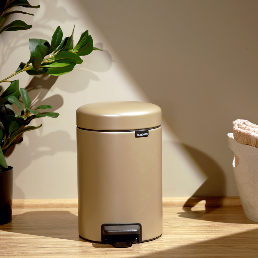 NewIcon Pedal Bin 3L - Metallic Gold