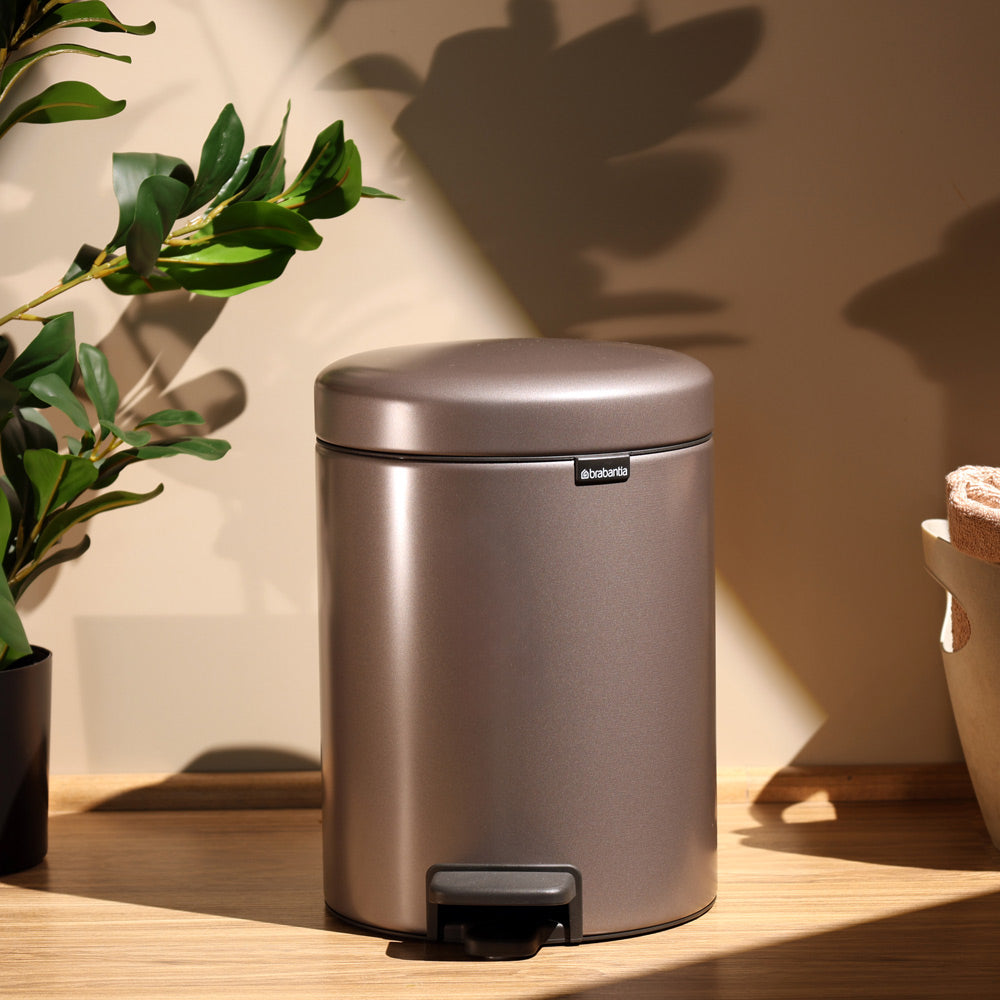 NewIcon Pedal Bin 5L - Platinum Grey