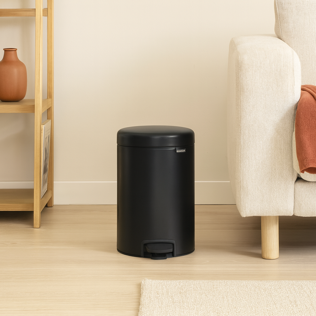 NewIcon Pedal Bin 12L - Matte Black