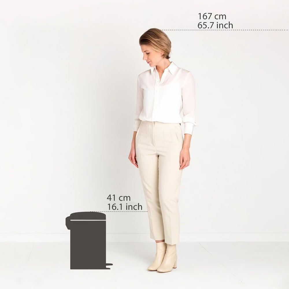 NewIcon Premium Pedal Bin 12L - Satin Taupe