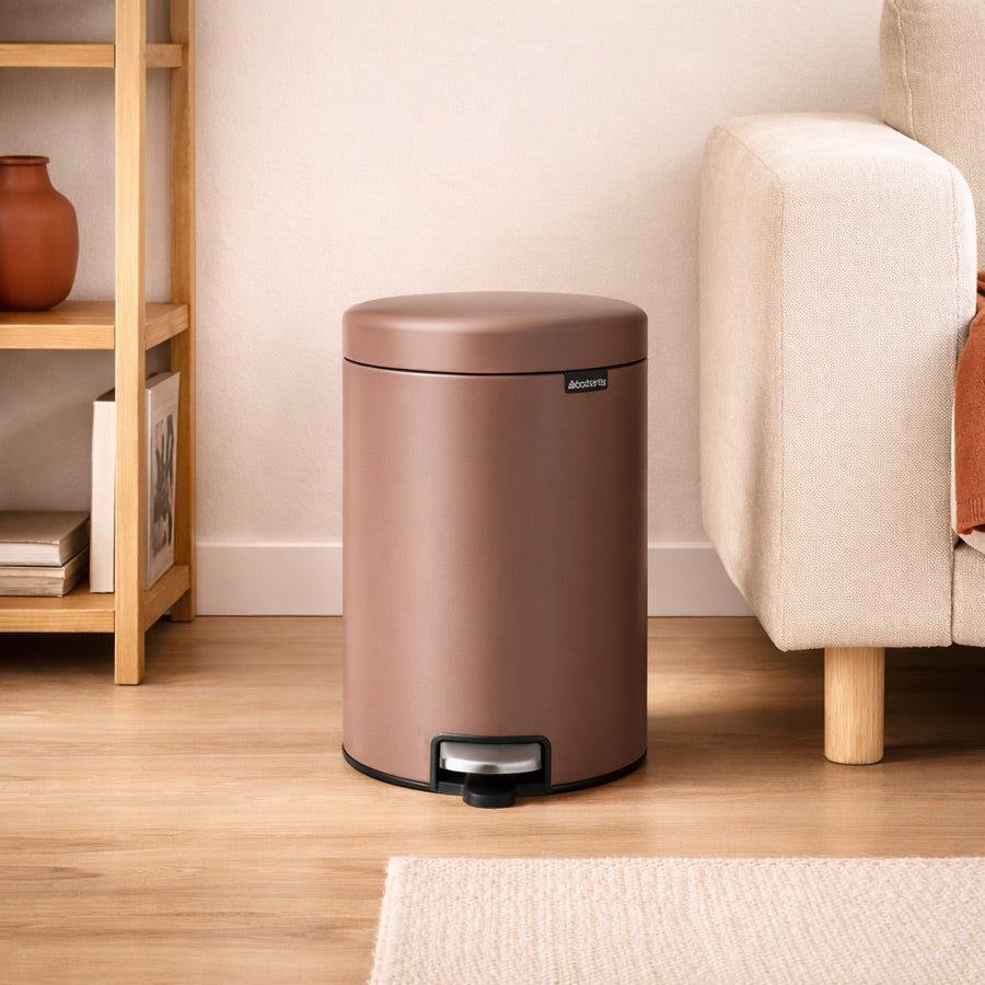 NewIcon Premium Pedal Bin 12L - Satin Taupe