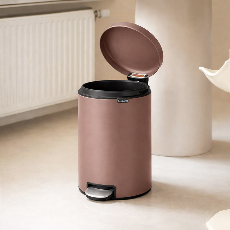 NewIcon Premium Pedal Bin 12L - Satin Taupe