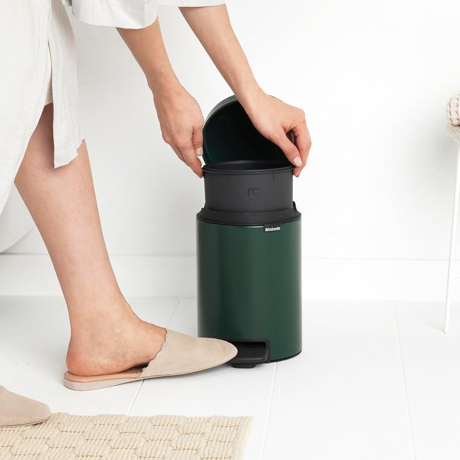 NewIcon Pedal Bin 3L - Pine Green