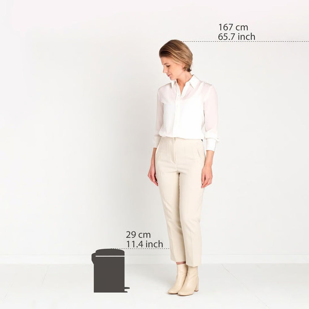 NewIcon Premium Pedal Bin 5L - Satin Taupe