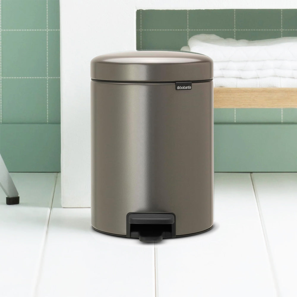 NewIcon Pedal Bin 5L - Platinum Grey