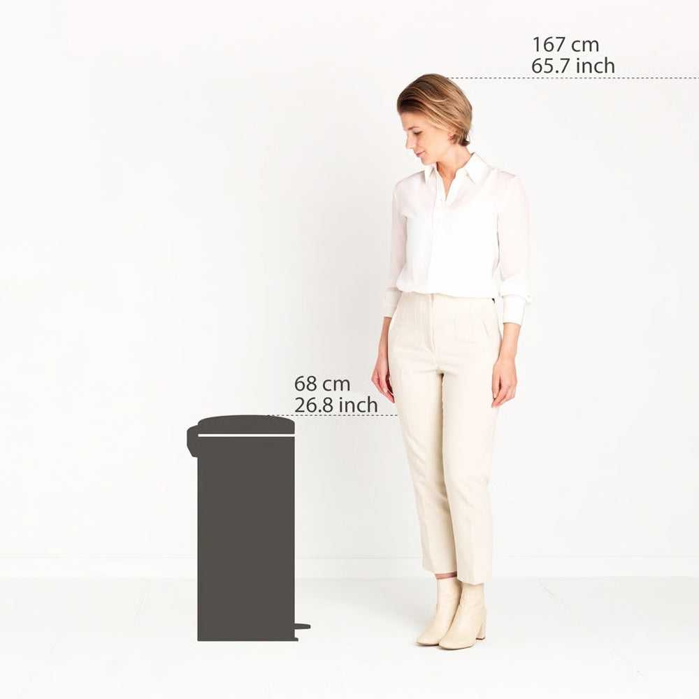 NewIcon Premium Pedal Bin 30L - Warm Brass