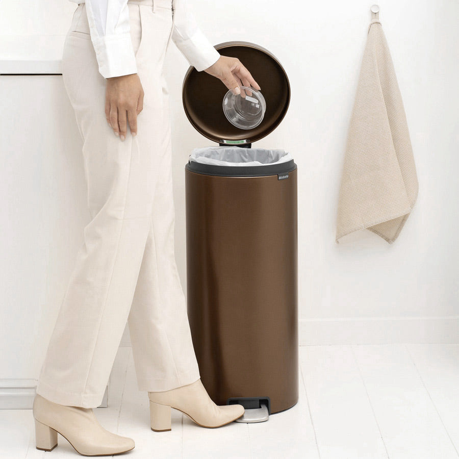 NewIcon Premium Pedal Bin 30L - Warm Bronze