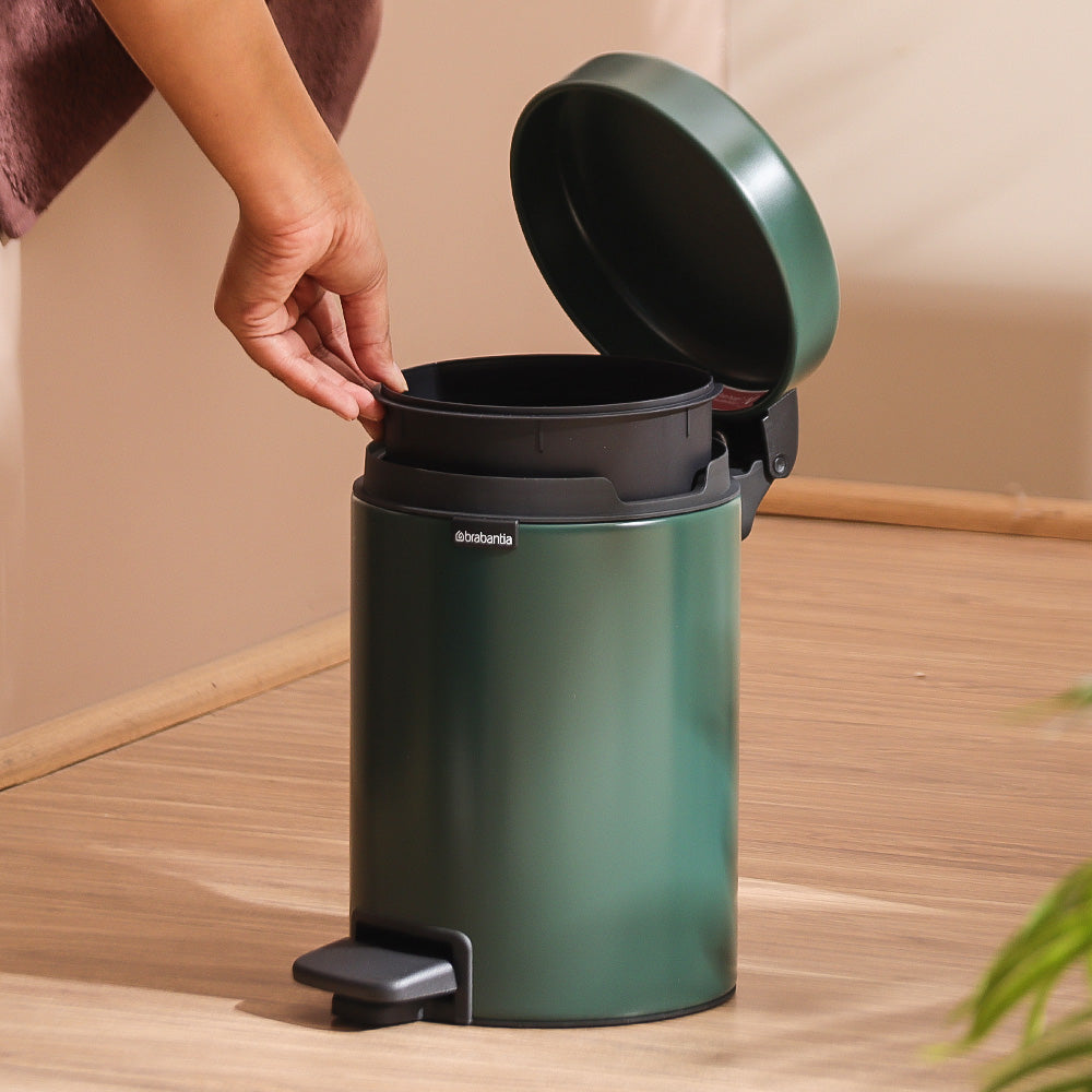 NewIcon Pedal Bin 3L - Pine Green