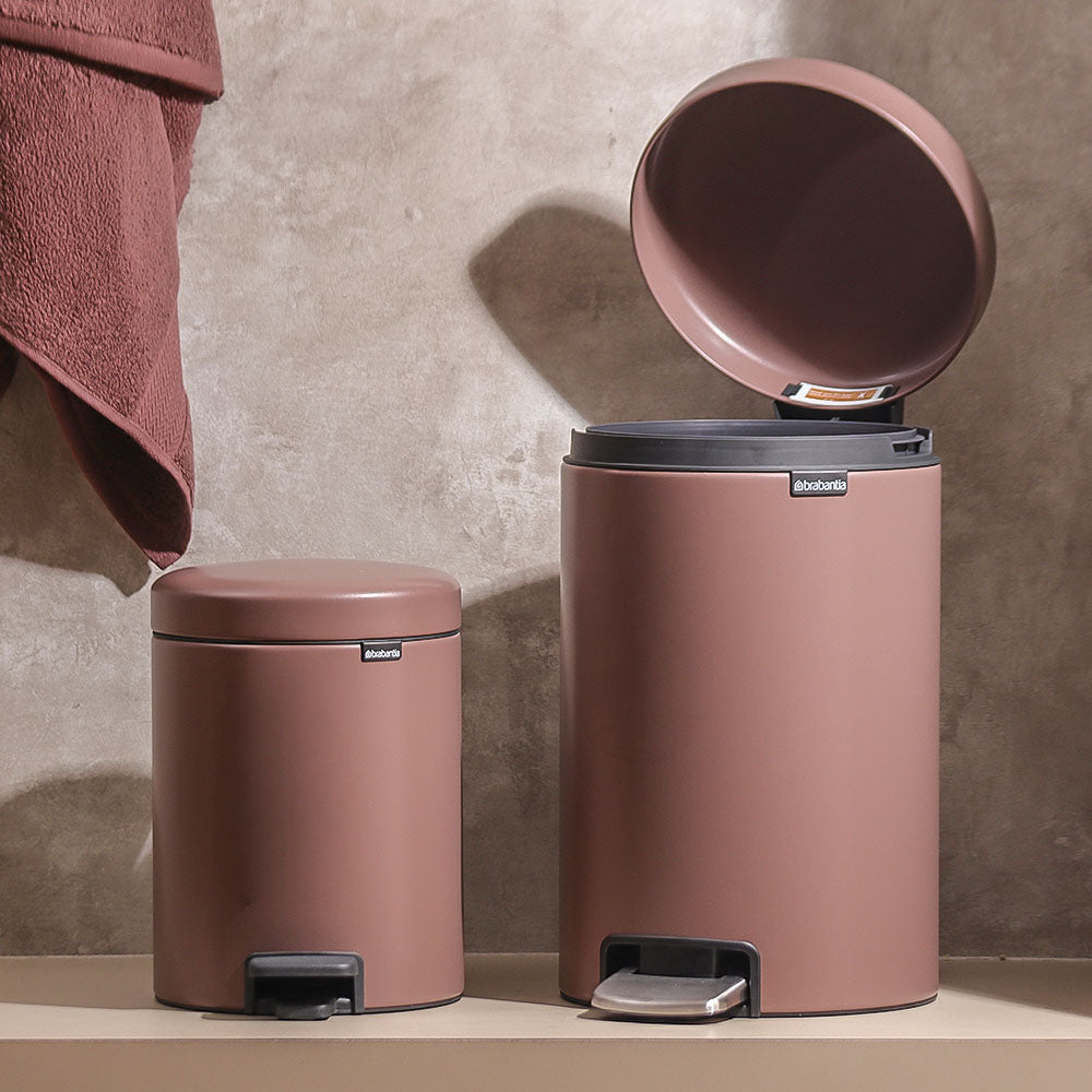 NewIcon Premium Pedal Bin 5L - Satin Taupe