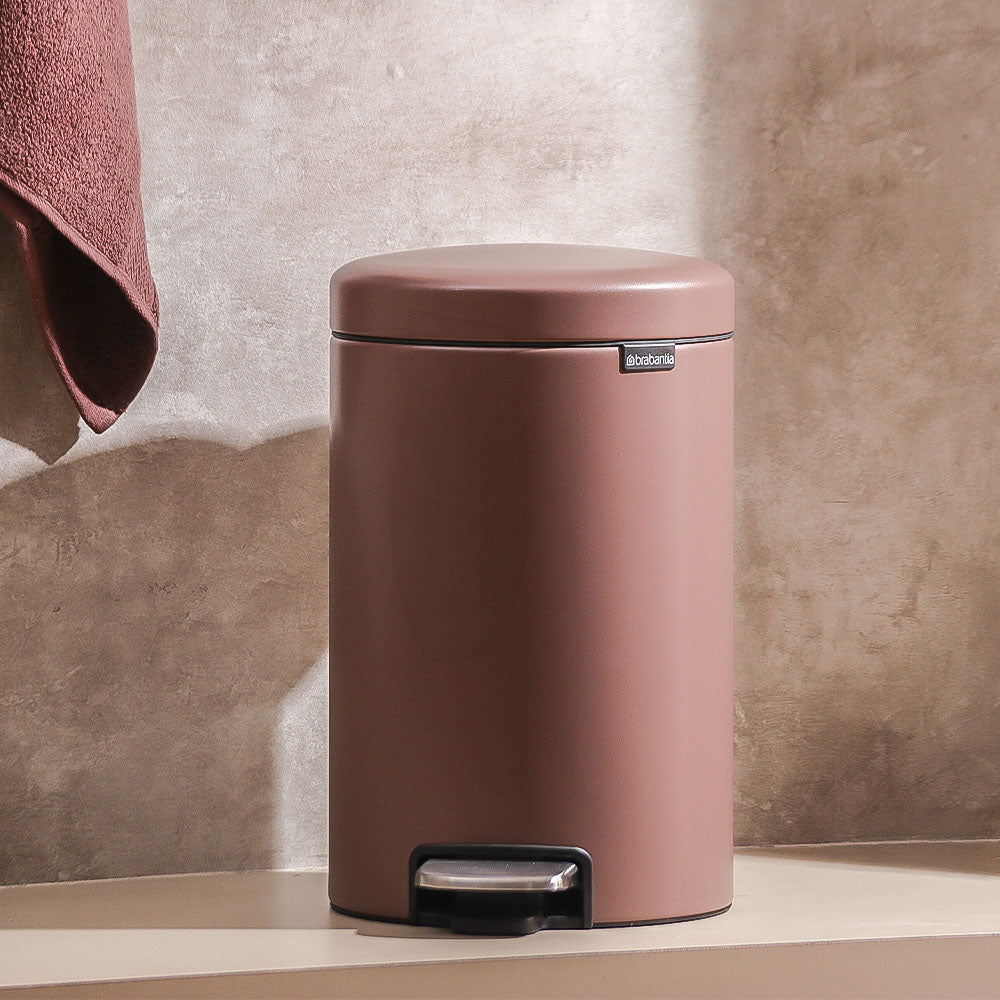 NewIcon Premium Pedal Bin 12L - Satin Taupe