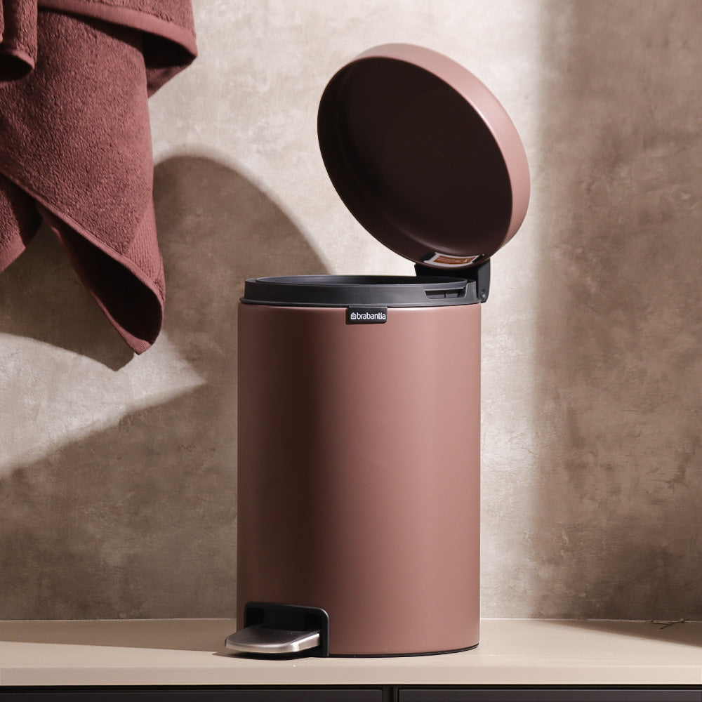NewIcon Premium Pedal Bin 12L - Satin Taupe