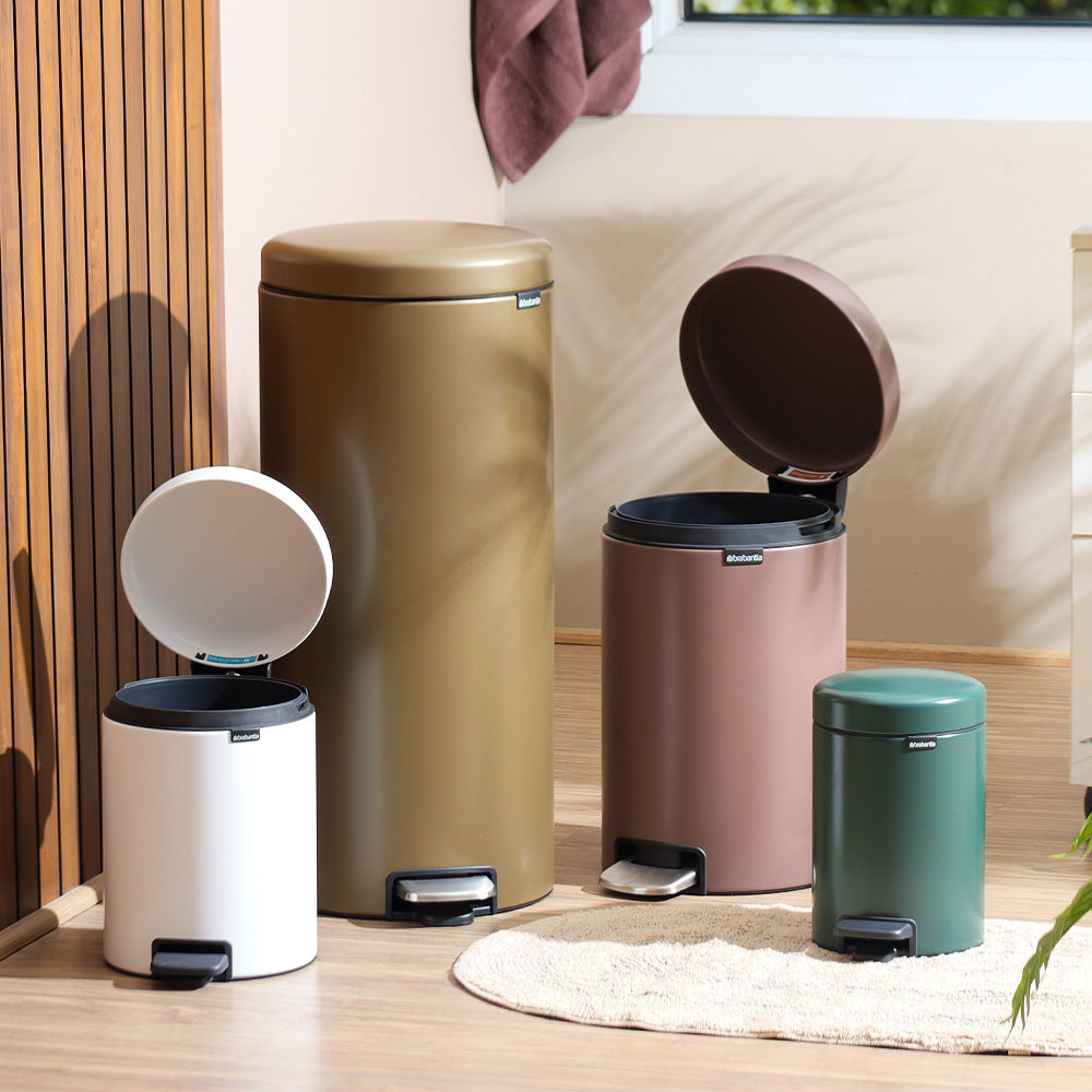 NewIcon Premium Pedal Bin 12L - Satin Taupe