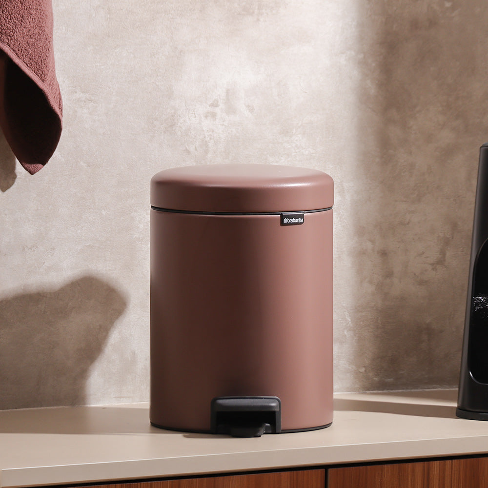 NewIcon Premium Pedal Bin 5L - Satin Taupe