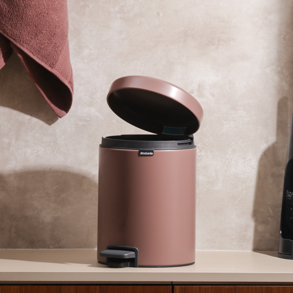 NewIcon Premium Pedal Bin 5L - Satin Taupe