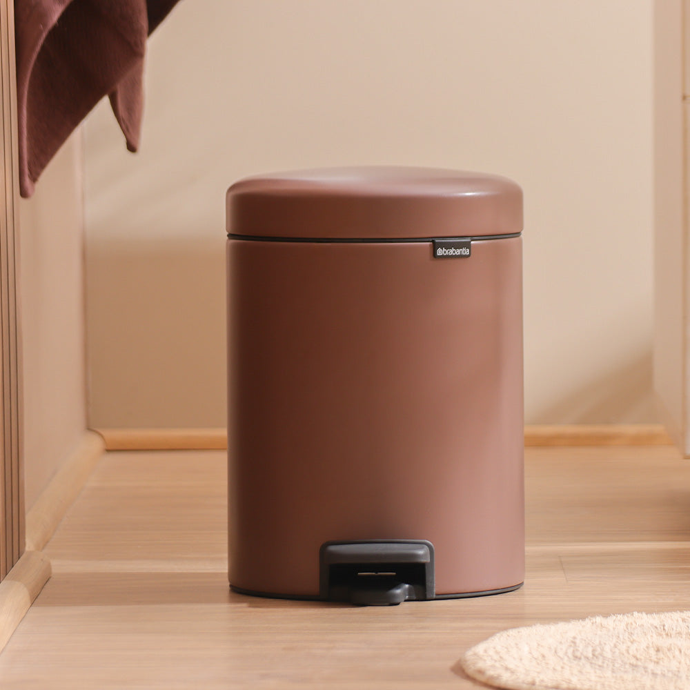 NewIcon Premium Pedal Bin 5L - Satin Taupe