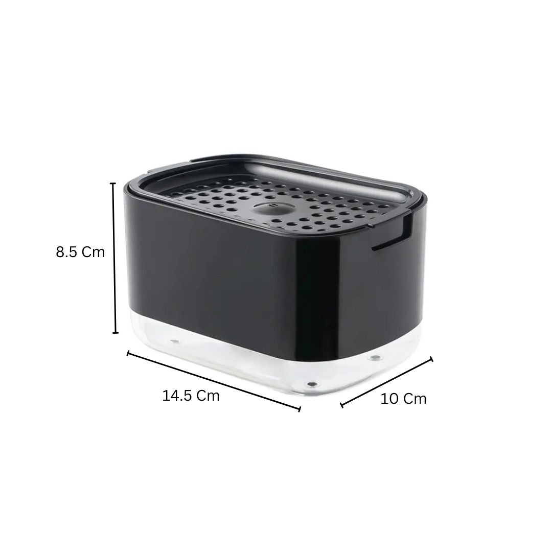 Neat Soap Dispensing Sponge Holder - Black