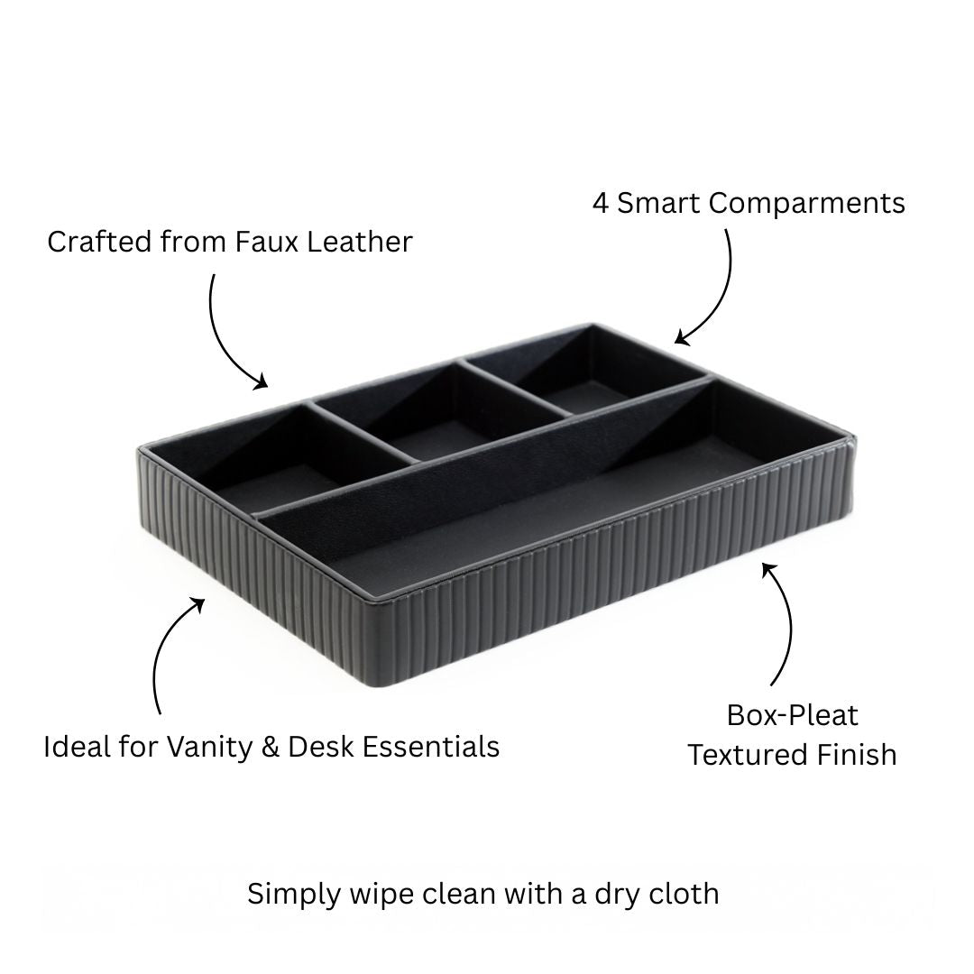 Stripes Organiser Tray Medium - Black