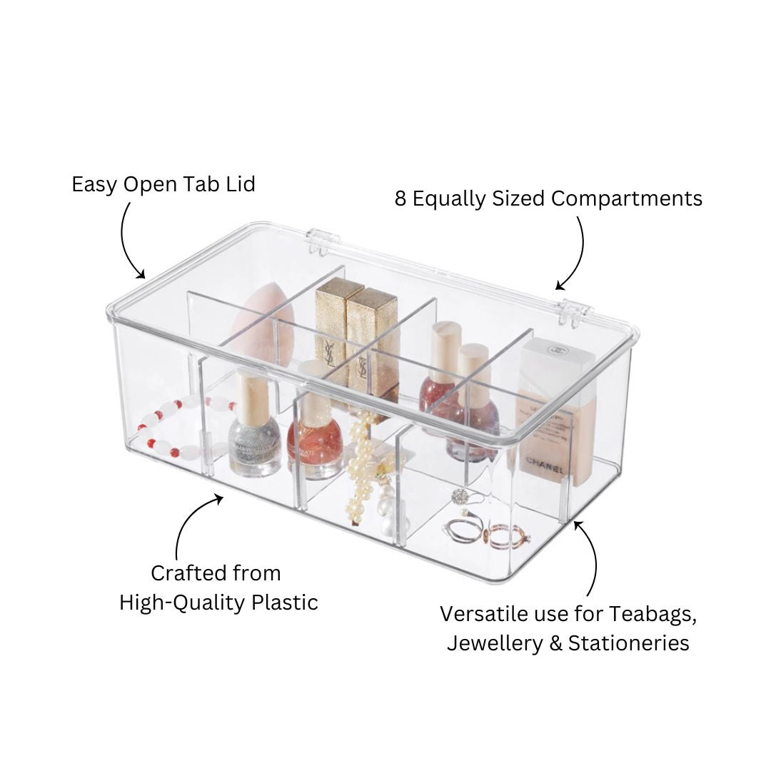 Clearex Sectioned Storage Box - Clear