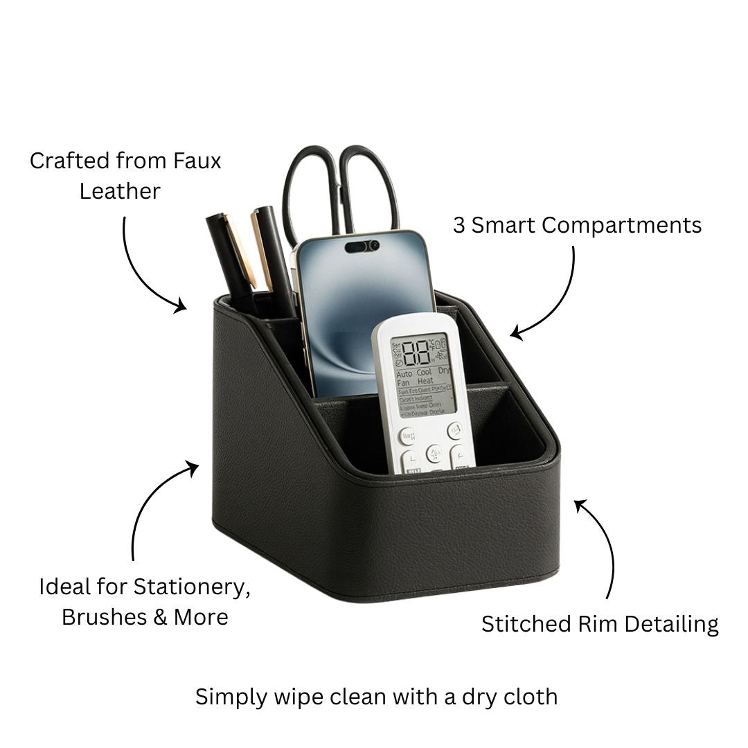 Trio Desk Organiser - Black