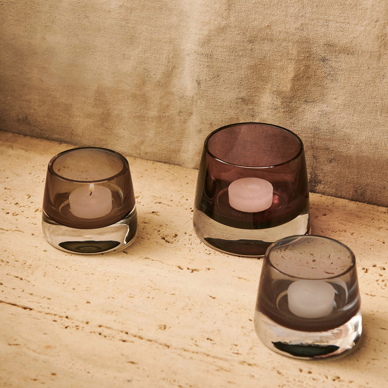 Joy Votive Holder, Set of 2 - Burgundy (Offline Only)