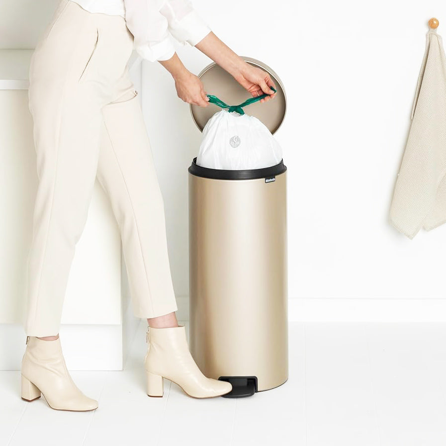 NewIcon Pedal Bin 30L - Metallic Gold
