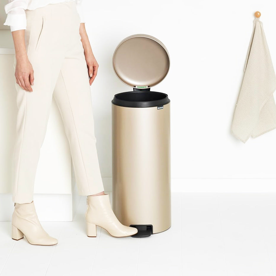 NewIcon Pedal Bin 30L - Metallic Gold