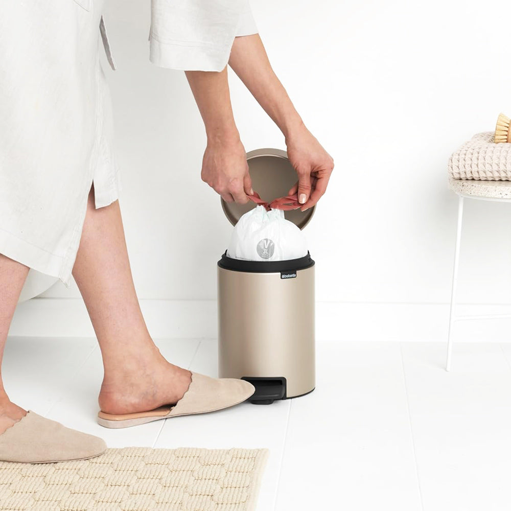 NewIcon Pedal Bin 3L - Metallic Gold