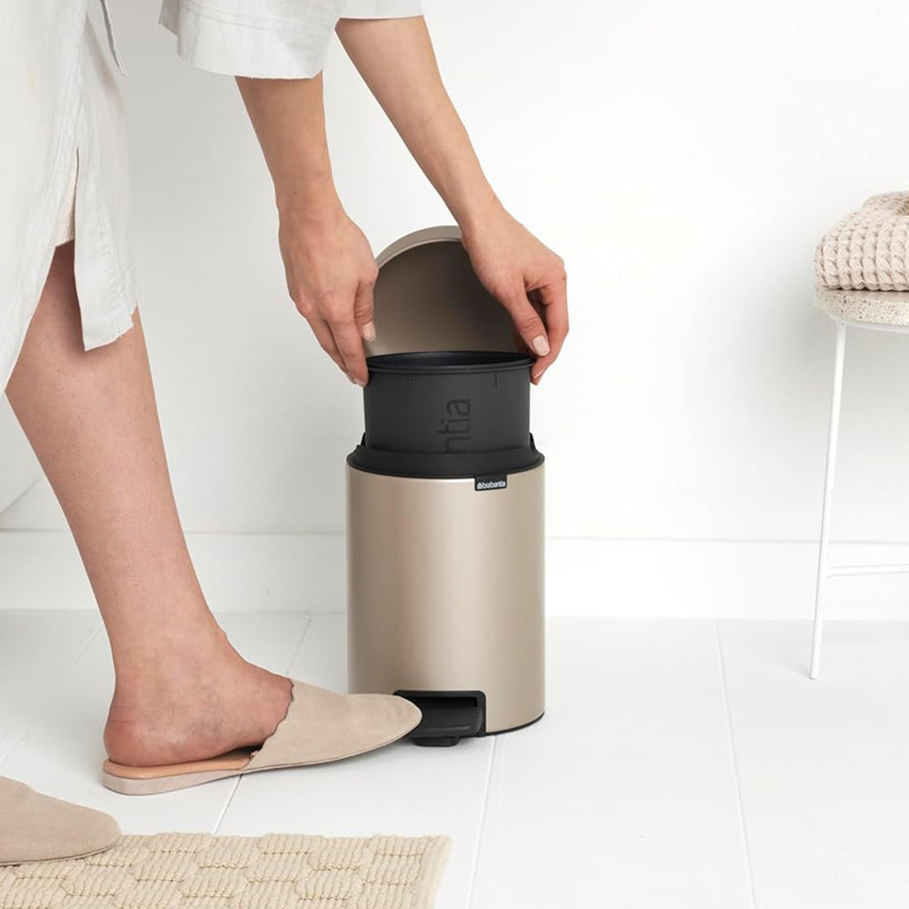 NewIcon Pedal Bin 3L - Metallic Gold