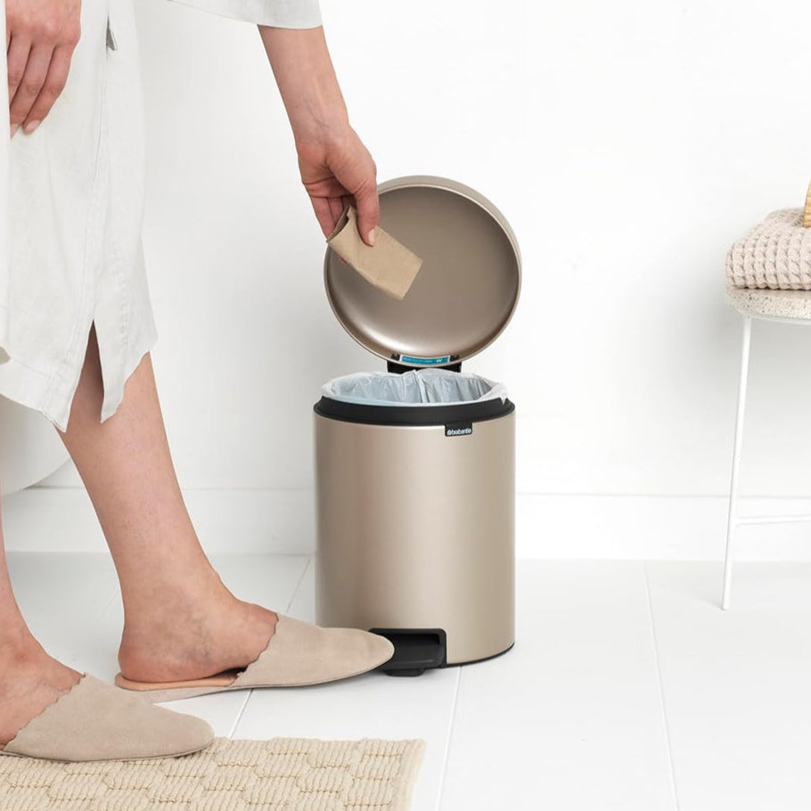 NewIcon Pedal Bin 5L - Metallic Gold